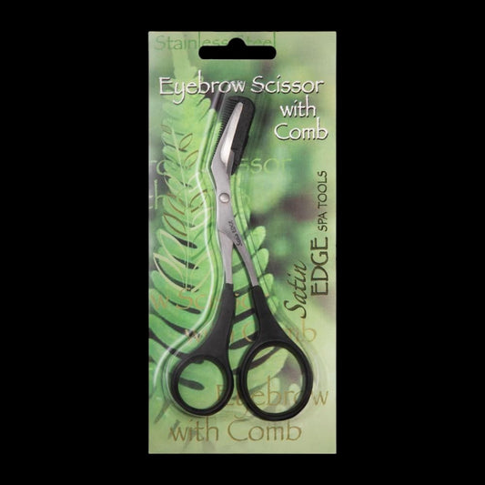 Satin Edge Eyebrow Scissor with Comb by Beauty Supply 123 Outlet