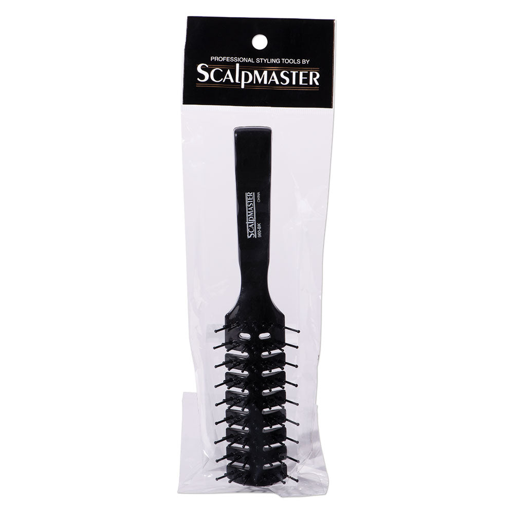 Scalpmaster 7 Row Vent Hair Stylist Brush - Black by Beauty Supply 123 Outlet