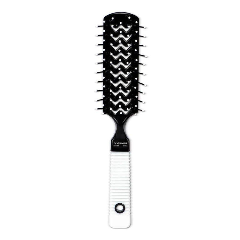 Scalpmaster 7 Row Vent Brush w/ Rubber Grip Handle by Beauty Supply 123 Outlet