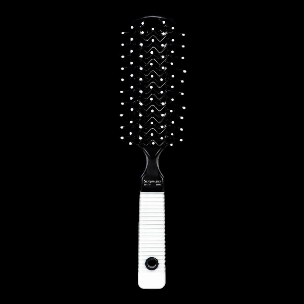 Scalpmaster 7 Row Vent Brush w/ Rubber Grip Handle by Beauty Supply 123 Outlet