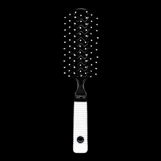 Scalpmaster 7 Row Vent Brush w/ Rubber Grip Handle by Beauty Supply 123 Outlet