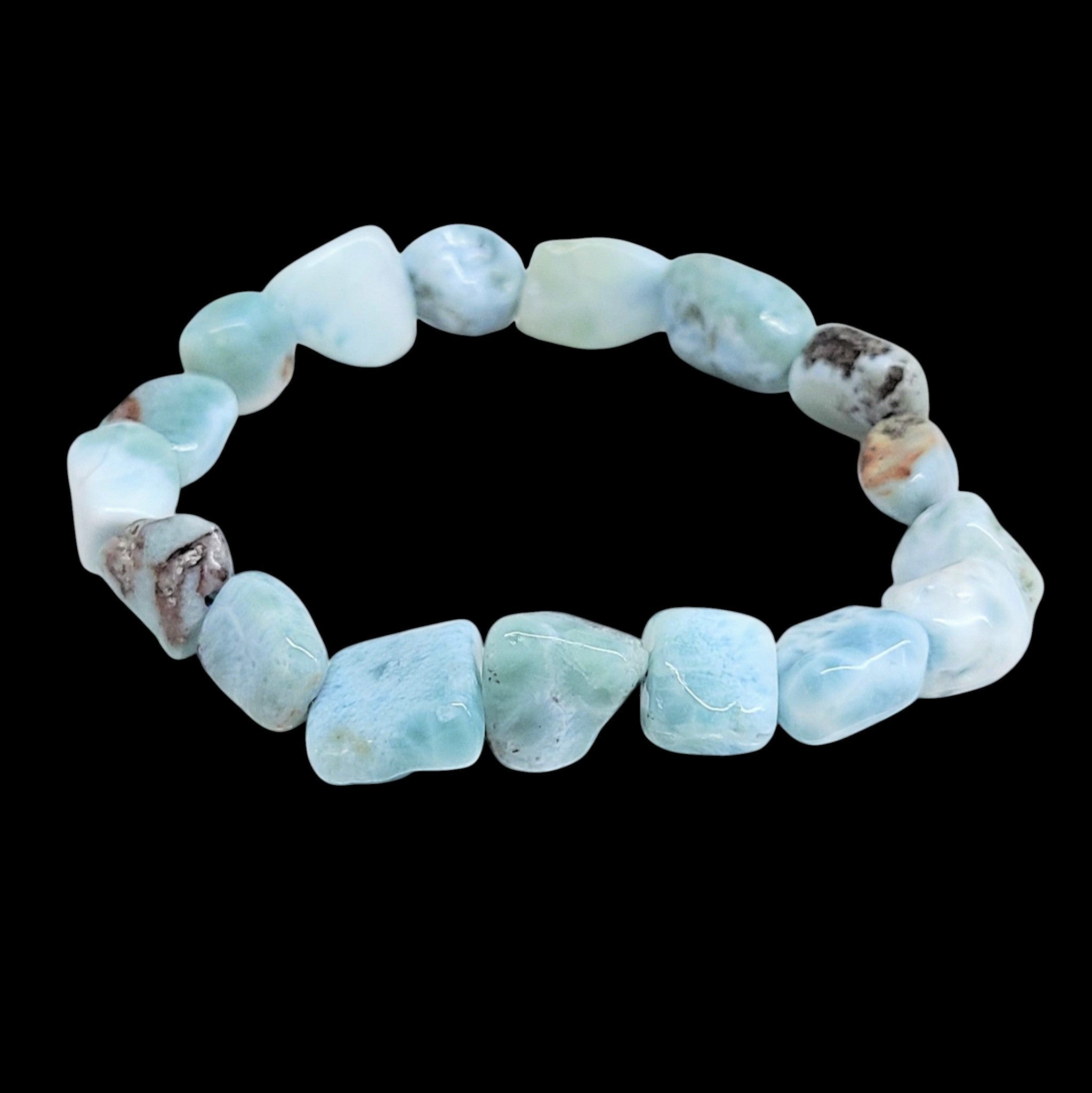 Larimar Natural Tumbled Bracelet