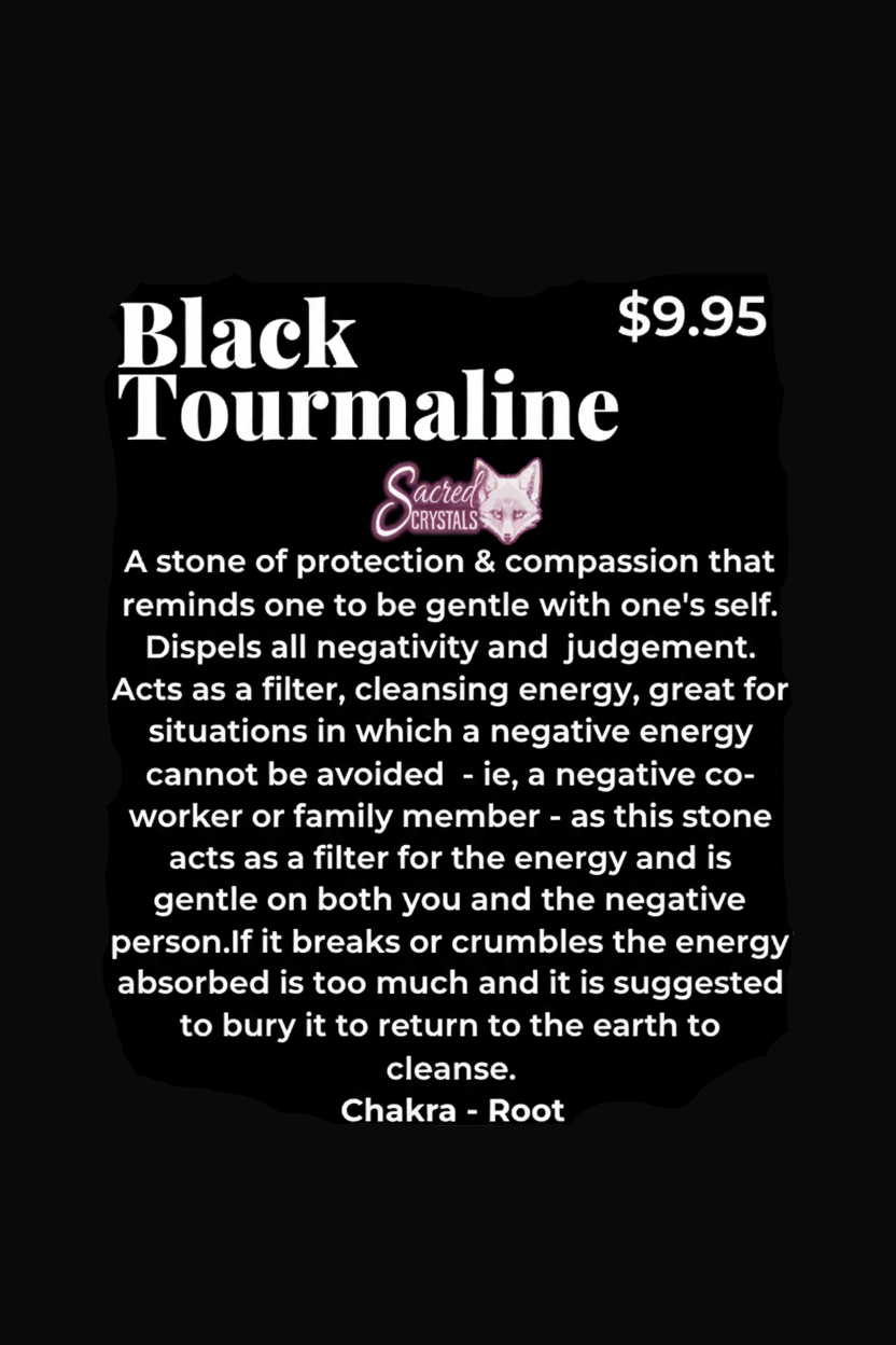 Black Tourmaline label

