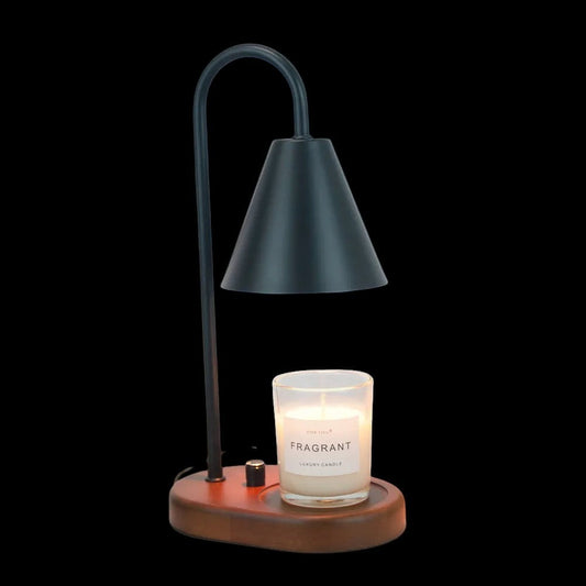 110V/230V Electric Candle Warmer Wax Melting Light Creative Aromatherapy Table Wooden Base Bedside Decor - AetherLux.Shop