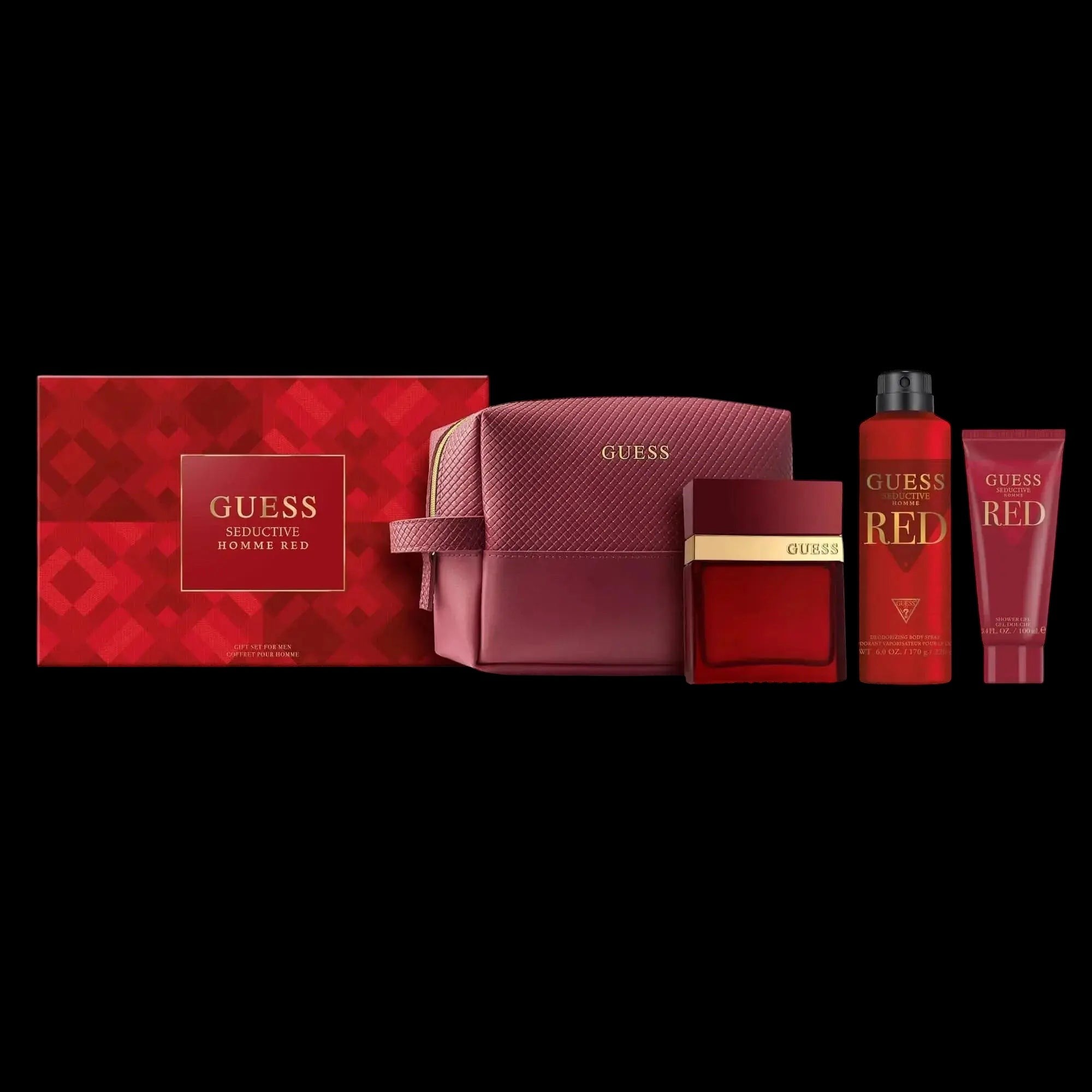 Seductive Red By Guess For Men 4Pcs Set EDT Spray by perfumesandrea