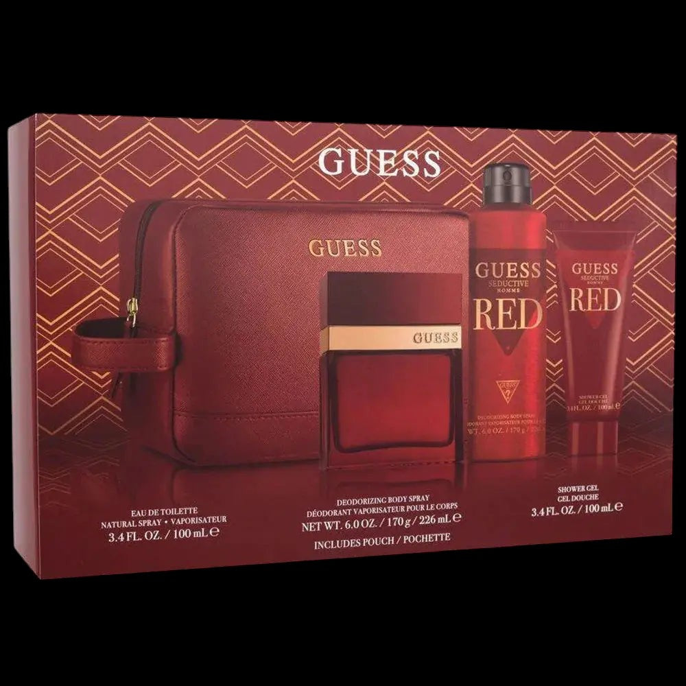 Seductive Red By Guess For Men 4Pcs Set EDT Spray by perfumesandrea