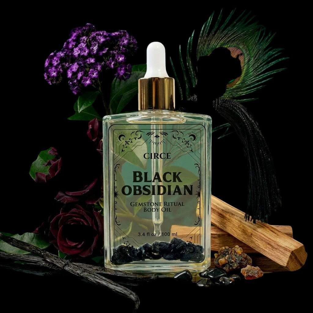 Protection Body Oil — Obsidian Crystal Ritual Oil by Circe Boutique