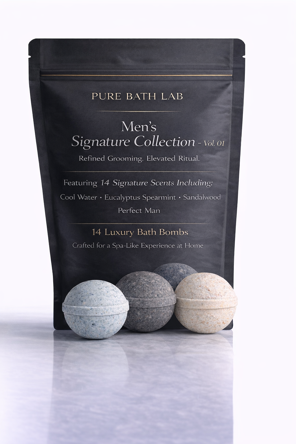 Men’s Luxury Spa Gift Set – 14 Bath Bombs – Signature Scent Collection – Premium Self-Care Kit for Relaxation