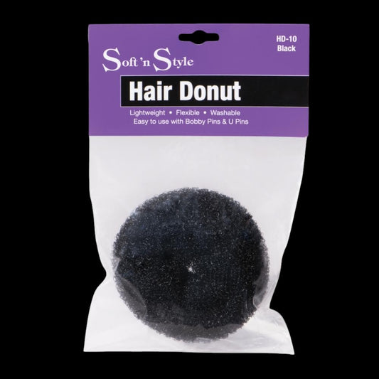 Soft 'N Style Hair Donut - Black by Beauty Supply 123 Outlet