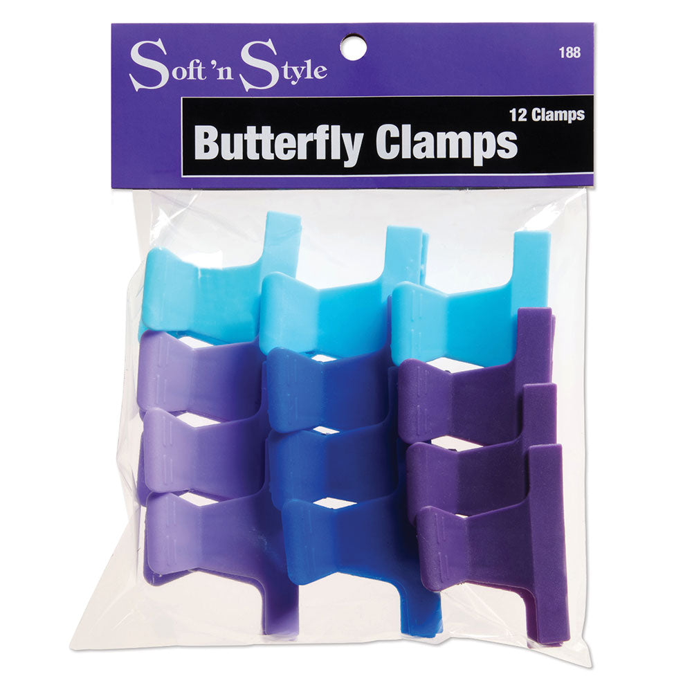 Soft 'N Style 2" Butterfly Clamps by Beauty Supply 123 Outlet