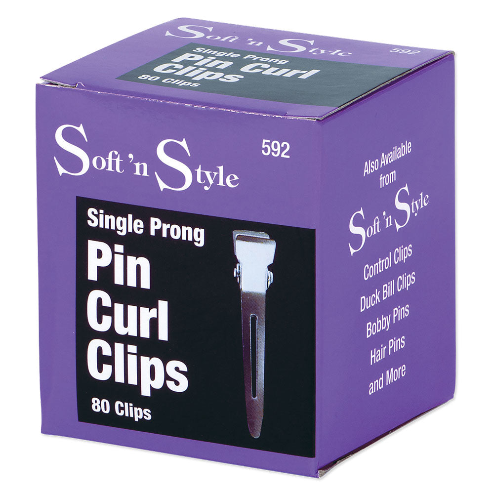Soft N Style Single Prong Curl Pin Clips - 80ct by Beauty Supply 123 Outlet