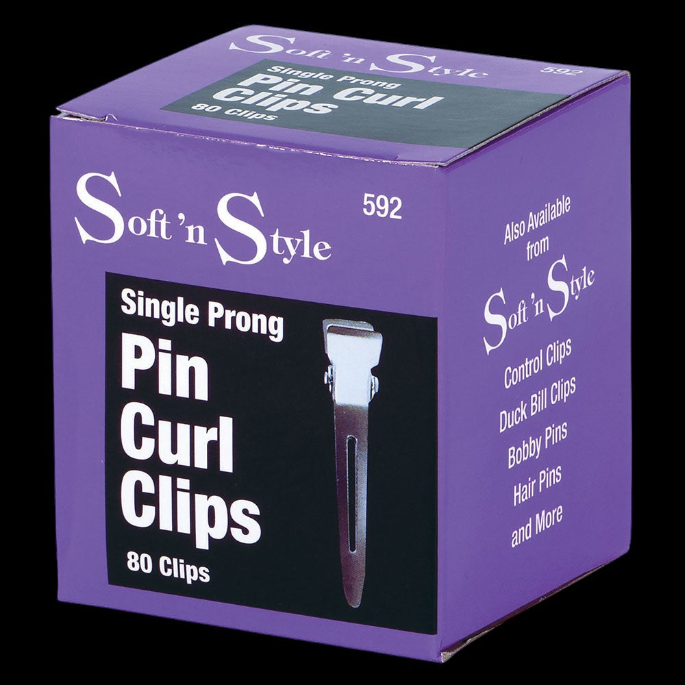 Soft N Style Single Prong Curl Pin Clips - 80ct by Beauty Supply 123 Outlet