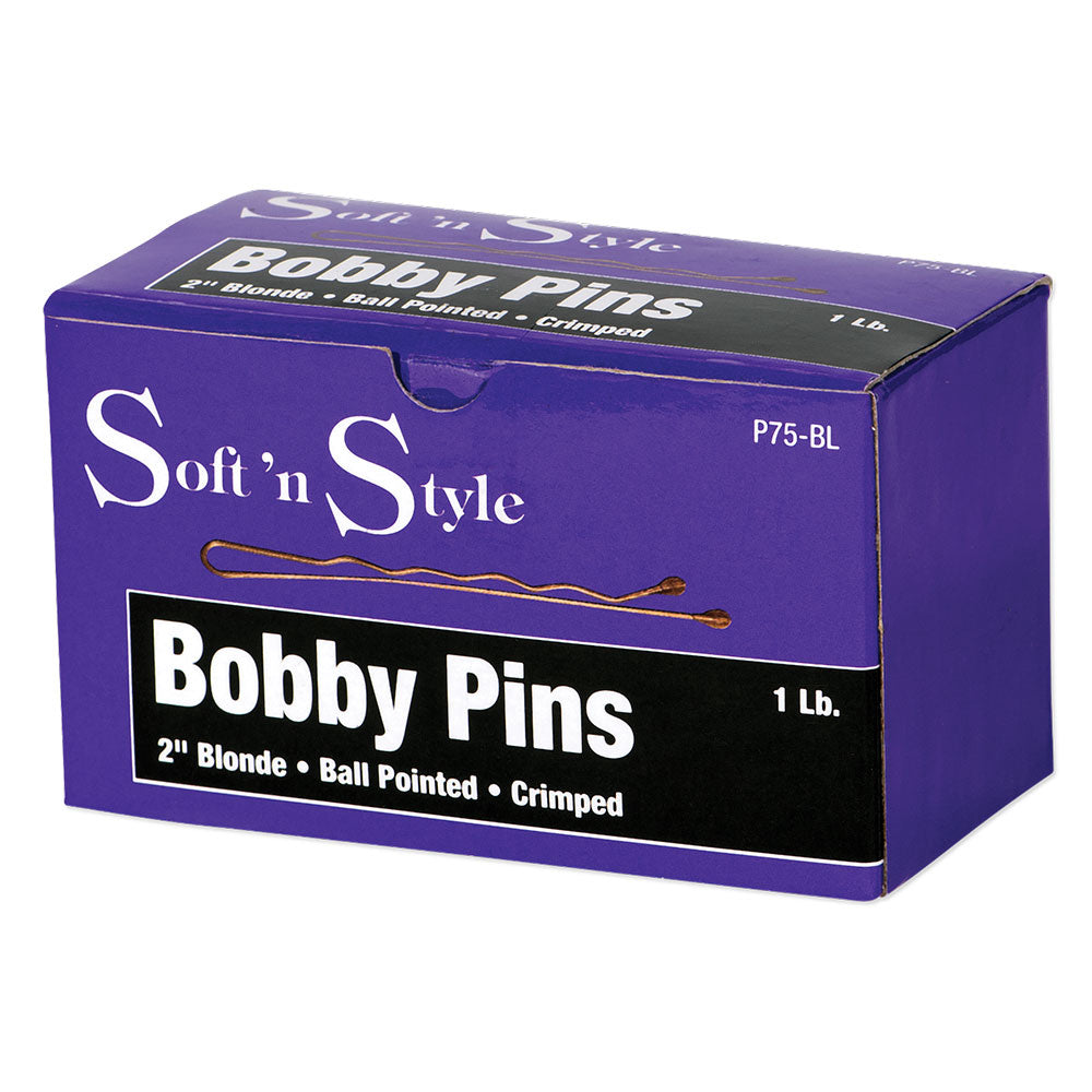Soft 'N Style 2" Blonde Bobby Pins - 1lb by Beauty Supply 123 Outlet