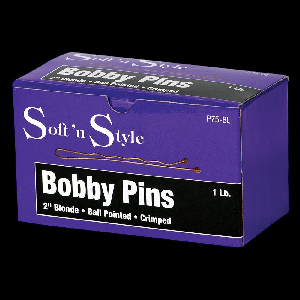 Soft 'N Style 2" Blonde Bobby Pins - 1lb by Beauty Supply 123 Outlet