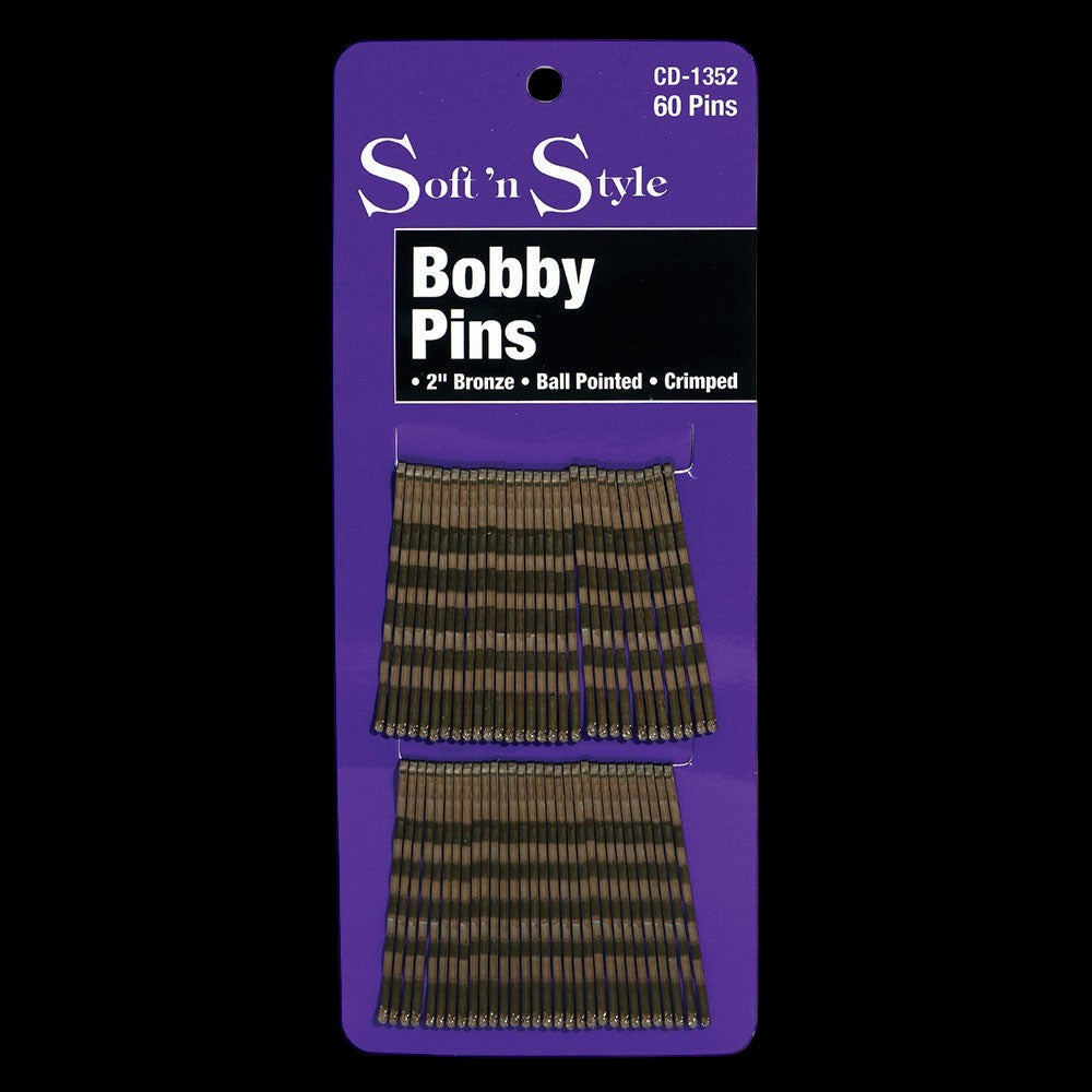 Soft 'N Style Bronze Bobby Pins - 60ct by Beauty Supply 123 Outlet