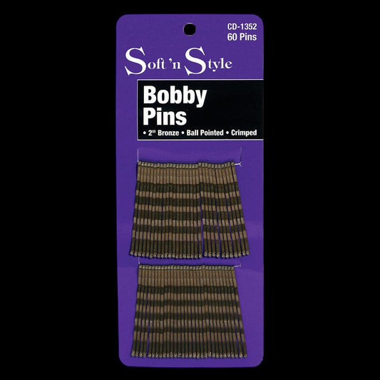 Soft 'N Style Bronze Bobby Pins - 60ct by Beauty Supply 123 Outlet