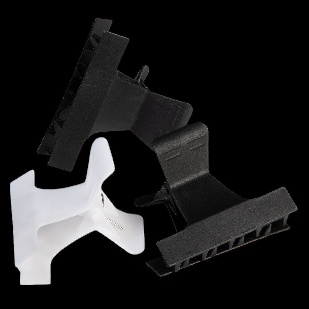 Soft 'N Style Butterfly 2" Clamps - Black and White by Beauty Supply 123 Outlet
