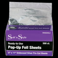 Soft 'N Style Embossed Pop-Up Hair Foil Sheets - 5" x 11" - 500ct by Beauty Supply 123 Outlet