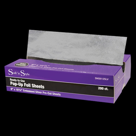 Soft 'N Style Embossed Pop-Up Hair Foil Sheets - 8" x 10.75" - 200ct by Beauty Supply 123 Outlet