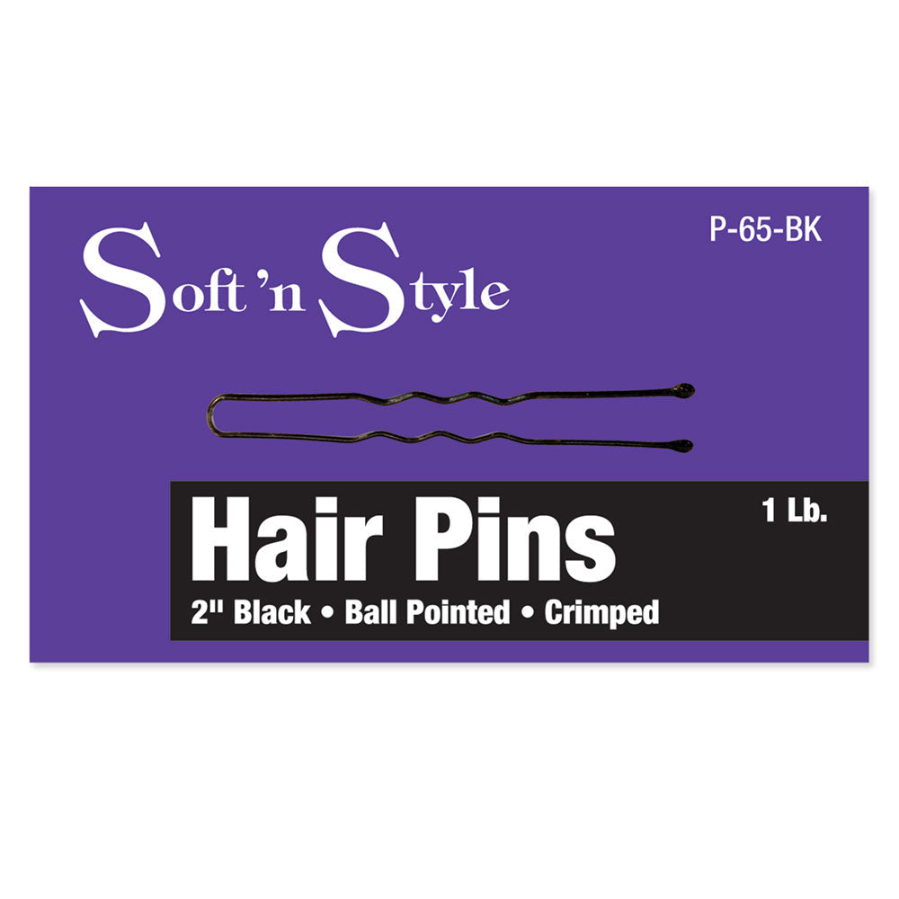 Soft 'N Style Hair Pin Box 2lbs - Black by Beauty Supply 123 Outlet