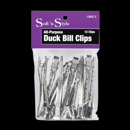 Soft 'N Style Steel Duck Bill Clips 12ct by Beauty Supply 123 Outlet