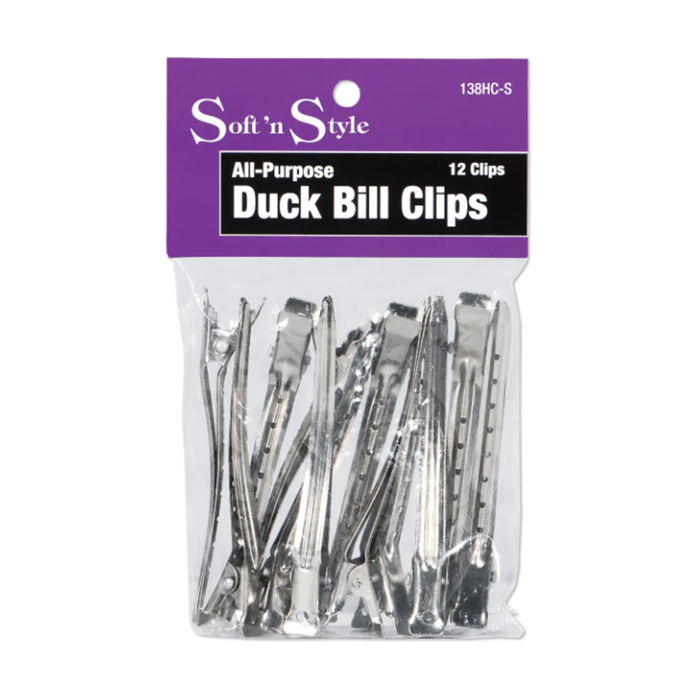 Soft 'N Style Steel Duck Bill Clips 12ct by Beauty Supply 123 Outlet
