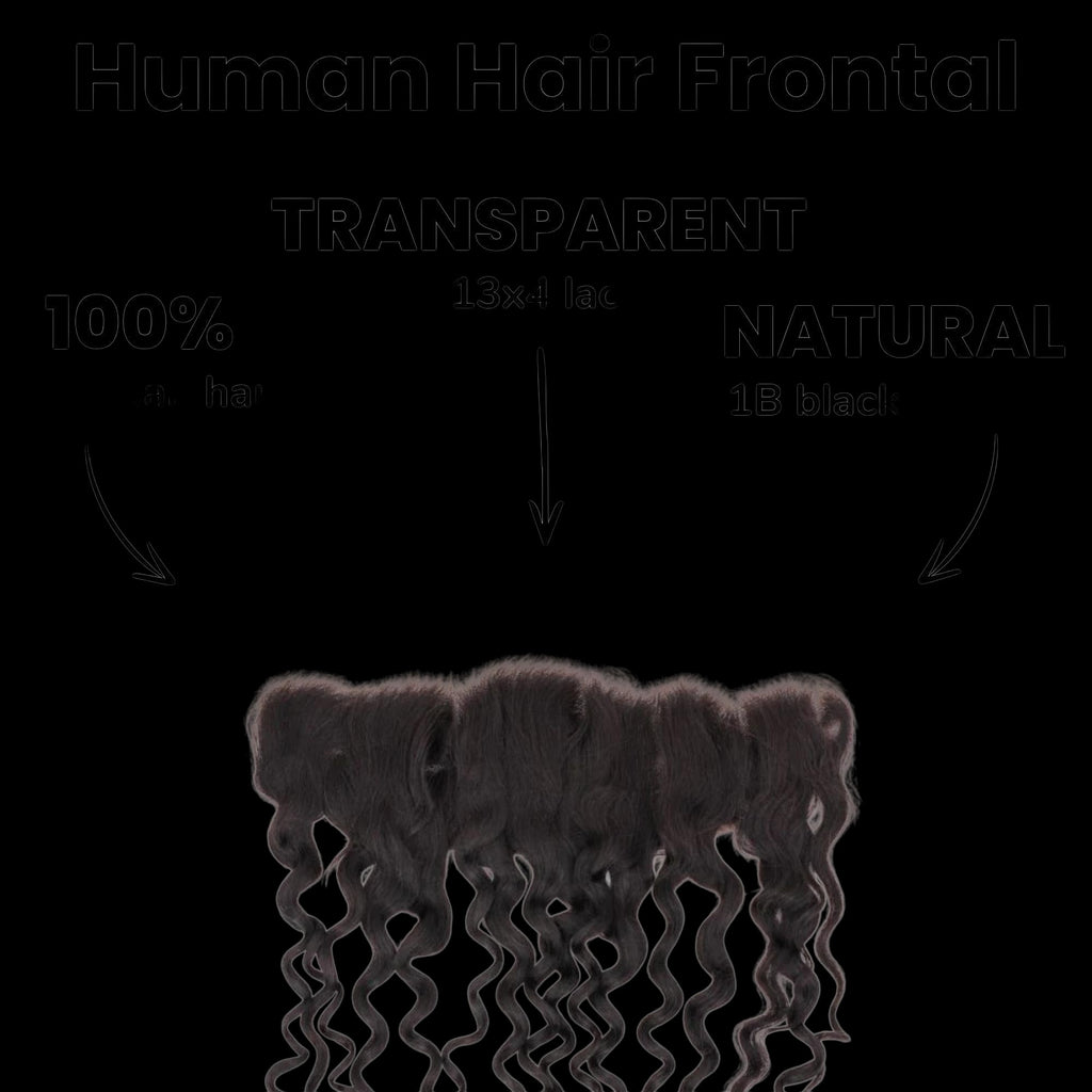 Spanish Wave 13x4 Transparent Lace Human Hair Frontal by Private Label
