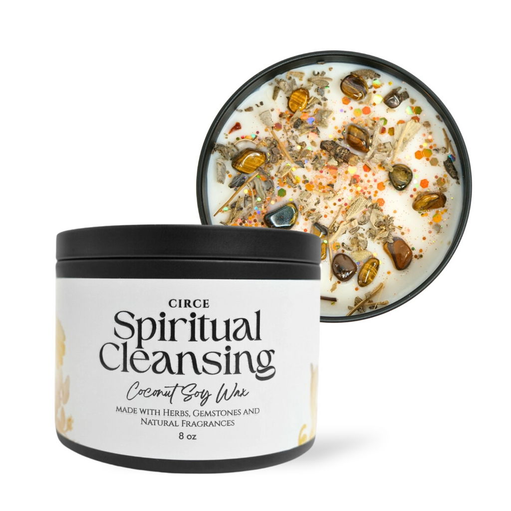 Spiritual Cleansing Candle – 8‑oz Energy Clearing Ritual Candle by Circe Boutique