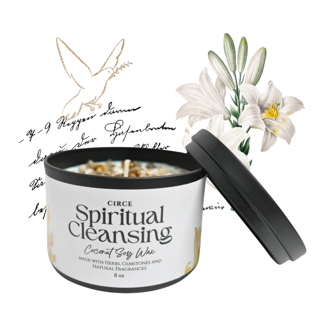 Spiritual Cleansing Candle – 8‑oz Energy Clearing Ritual Candle by Circe Boutique