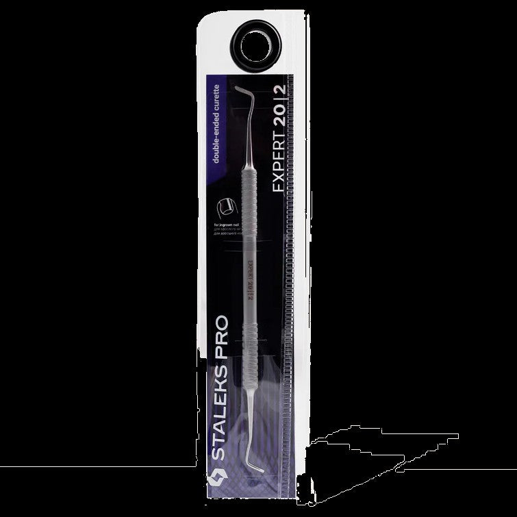 STALEKS PRO EXPERT 20 TYPE 2 PEDICURE PUSHER DOUBLE SIDED CURETTE PE-20/2- STALEKS™ by kvadrat store
