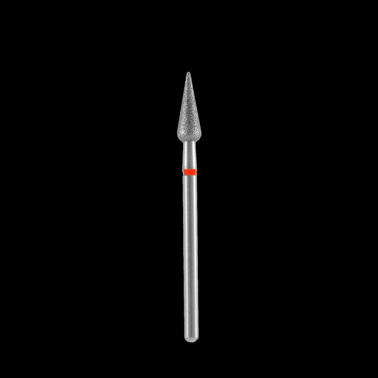 DIAMOND NAIL DRILL BIT, "ROUNDED PEAR", RED, HEAD DIAMETER 4/12MM (FA100R040/12) - STALEKS by kvadrat store