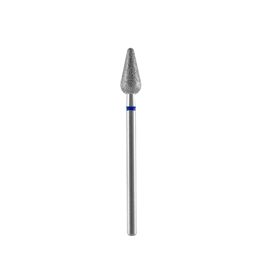 DIAMOND NAIL DRILL BIT, "ROUNDED PEAR", BLUE, HEAD DIAMETER 5/12MM (FA101B050/12) - STALEKS