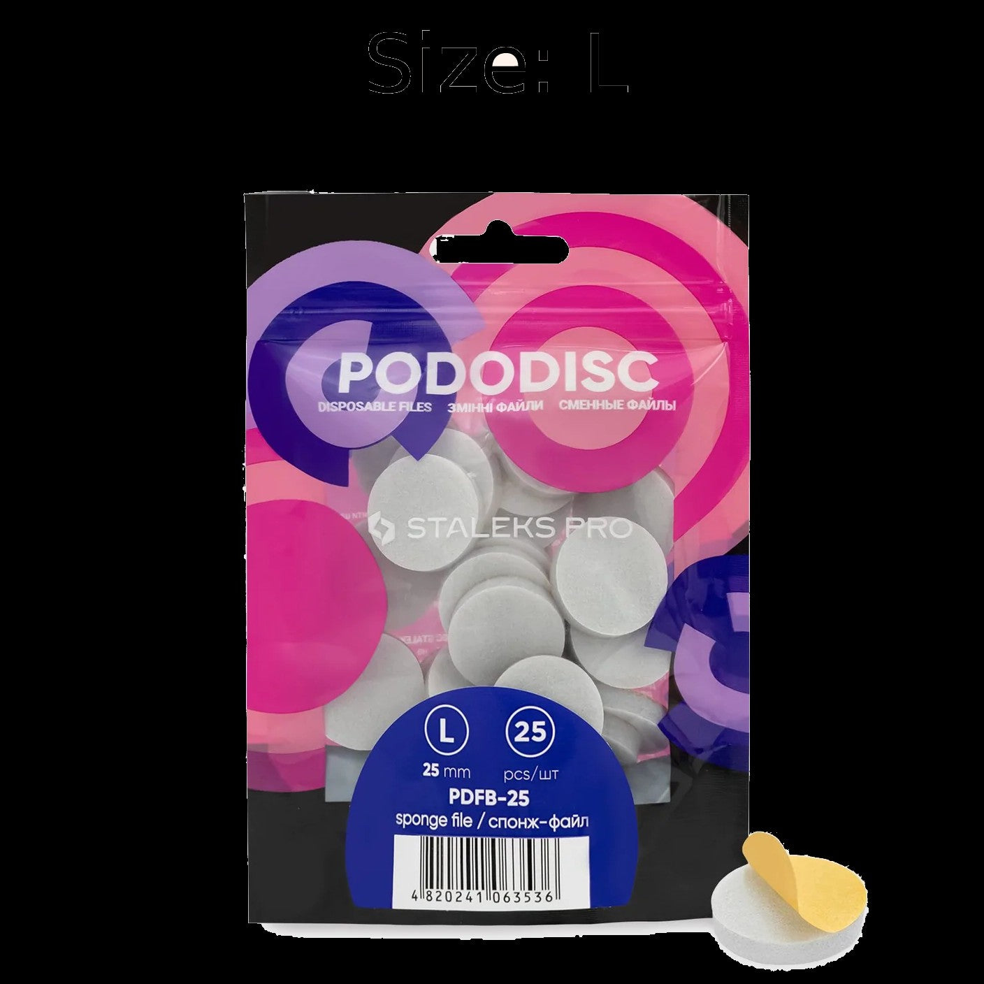 STALEKS PRO PODODISC DISPOSABLE DISC FILES SPONGES FOR PEDICURE 25 PCS PDFB- STALEKS™ by kvadrat store