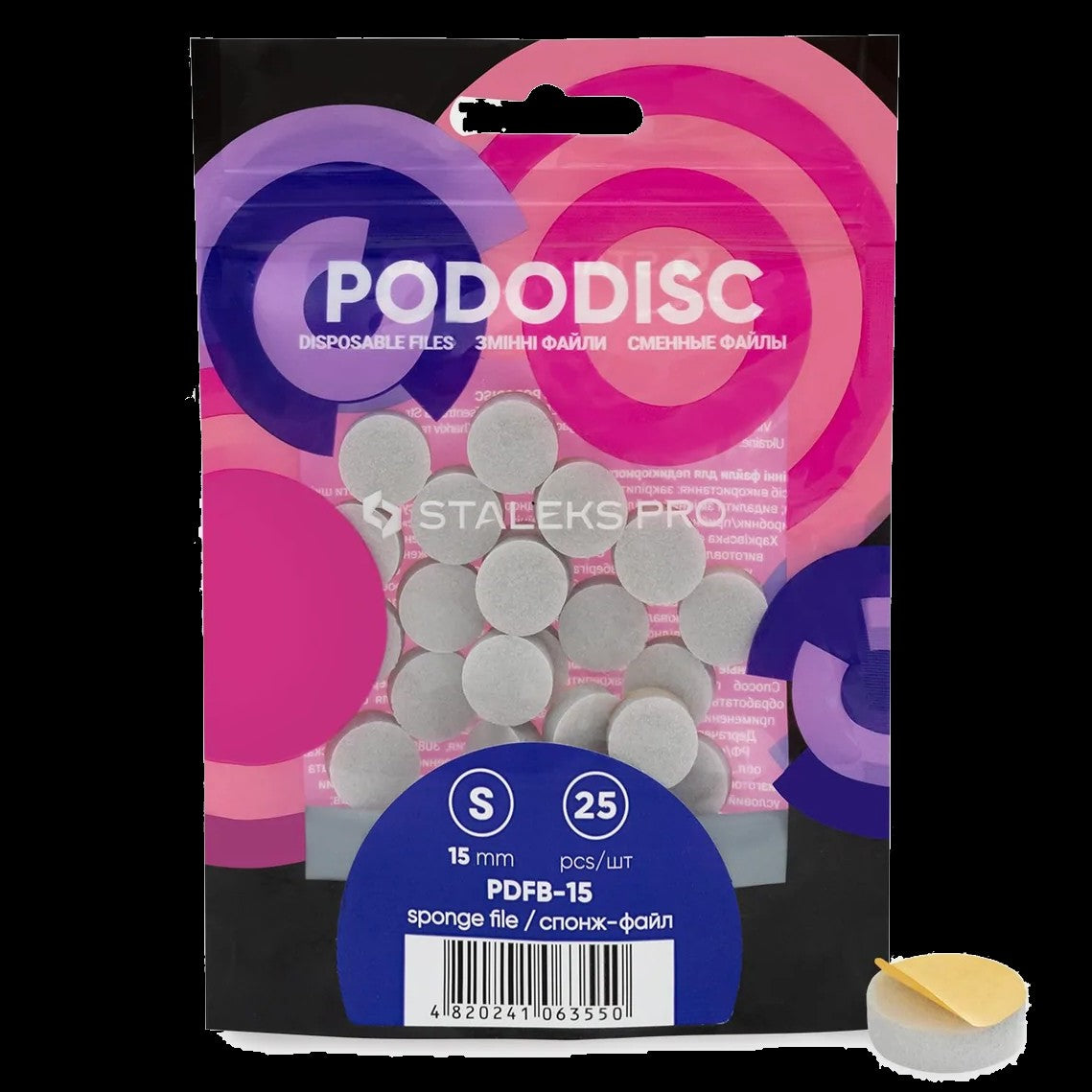 STALEKS PRO PODODISC DISPOSABLE DISC FILES SPONGES FOR PEDICURE 25 PCS PDFB- STALEKS™ by kvadrat store