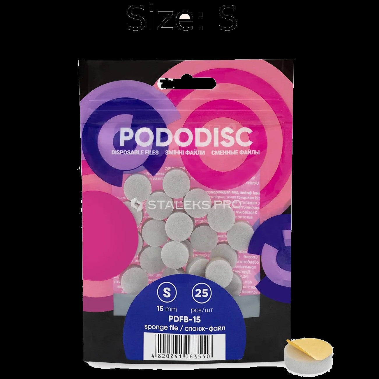 STALEKS PRO PODODISC DISPOSABLE DISC FILES SPONGES FOR PEDICURE 25 PCS PDFB- STALEKS™ by kvadrat store