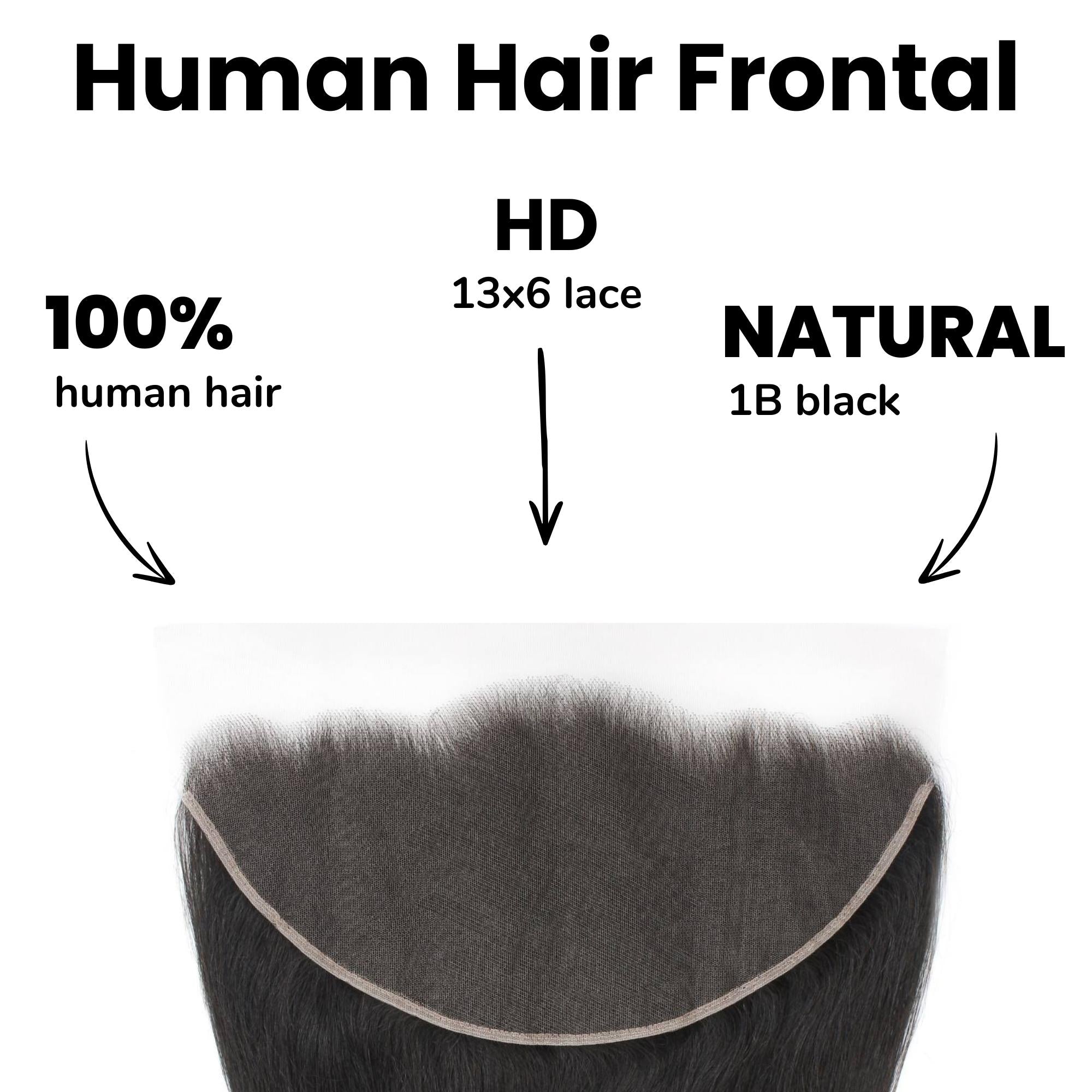 Straight 13x6 HD Lace Human Hair Frontal by Private Label