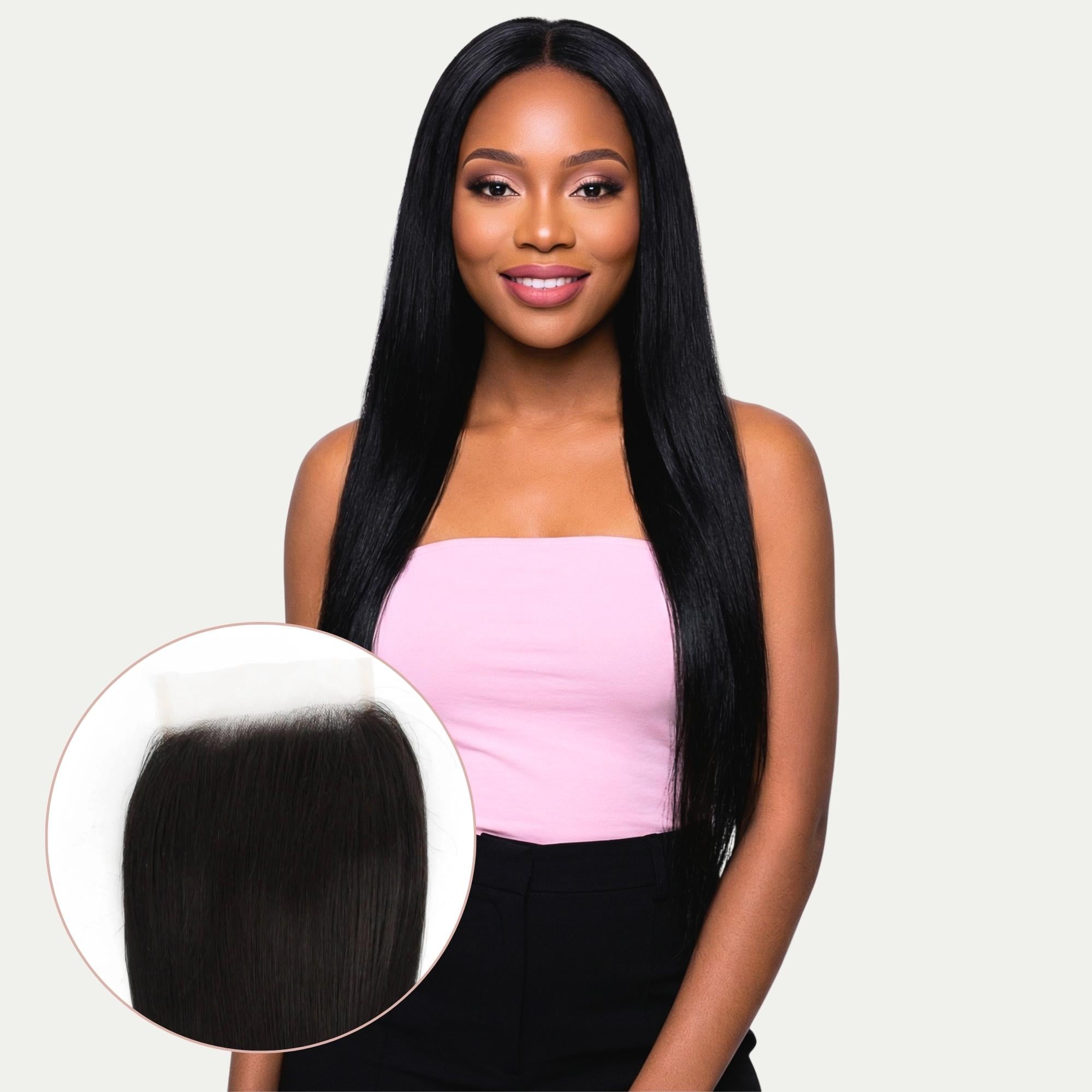 Straight 5x5 Transparent Lace Human Hair Closure by Private Label