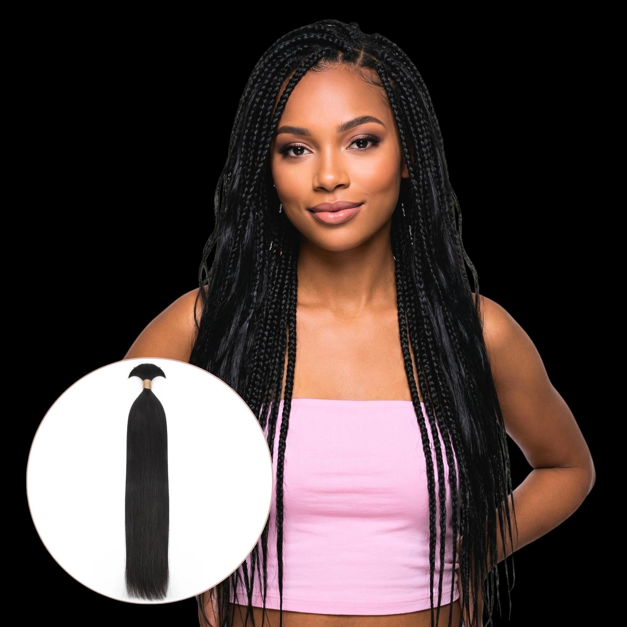 Straight Bulk 100% Human Braiding Hair by Private Label