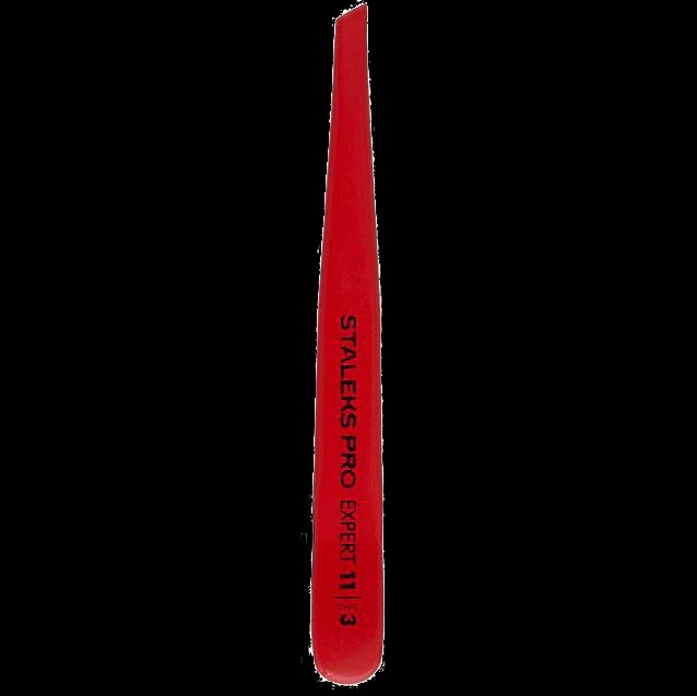 STALEKS PRO EXPERT 11 TYPE 3R EYEBROW TWEEZERS WIDE SLANT RED TE-11/3R - STALEKS™ by kvadrat store