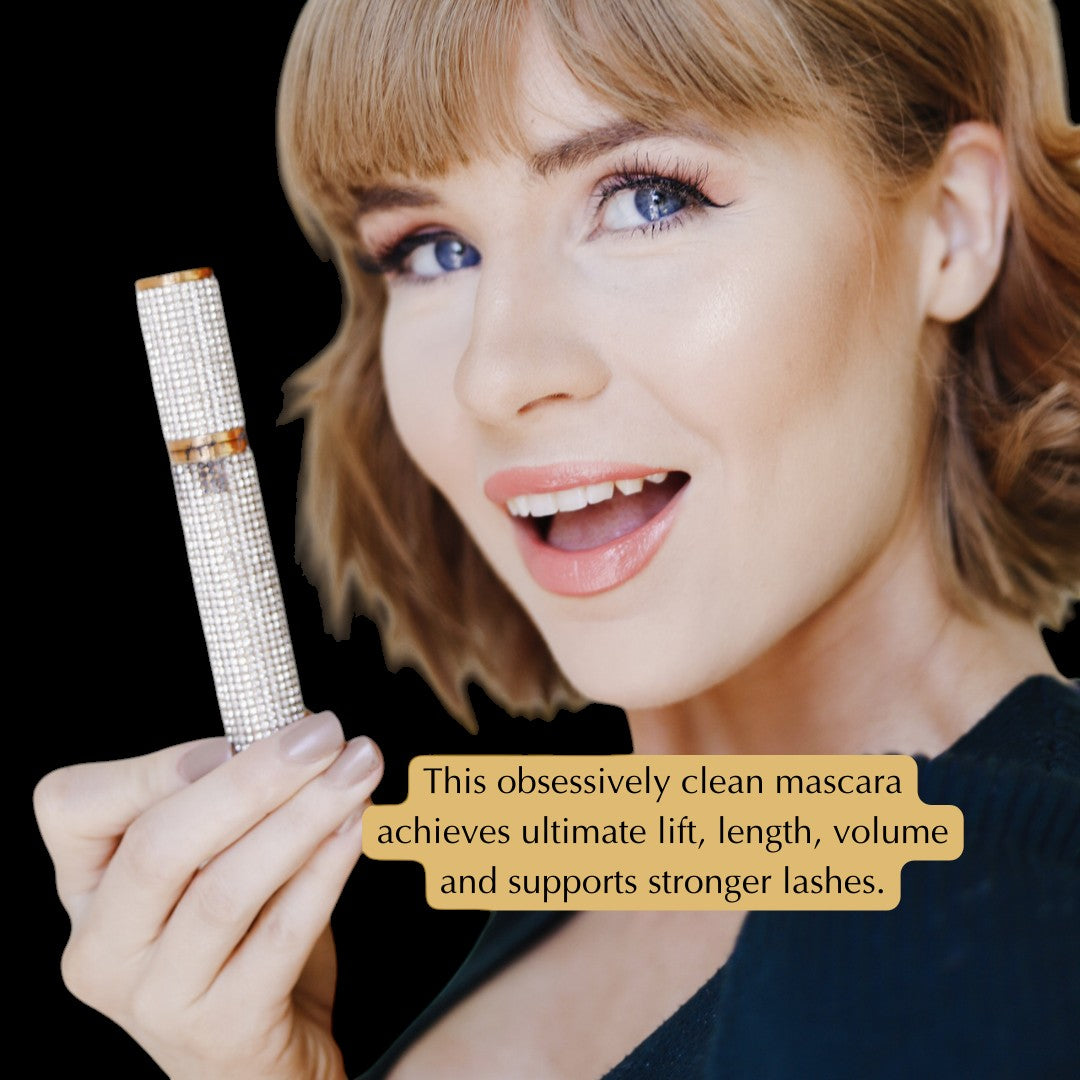 Mega Volume Vegan Mascara – Smudge-Proof with Handmade Diamond Case by EpiLynx