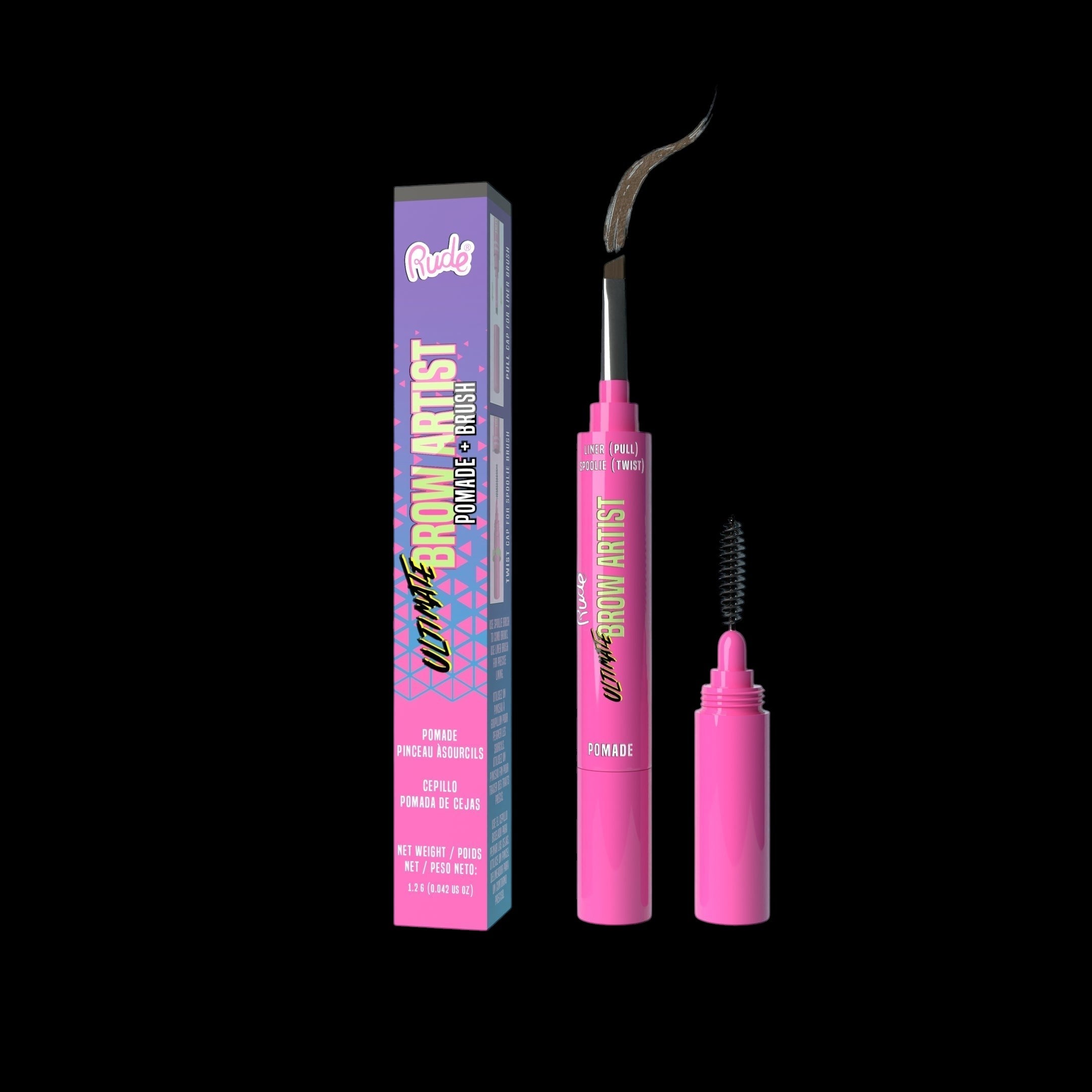 RUDE Ultimate Brow Artist Pomade and Brush - Taupe by VYSN