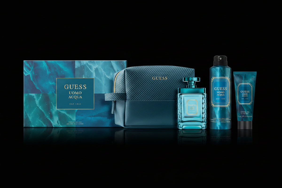 Uomo Acqua By Guess For Men 4Pcs Set EDT Spray by perfumesandrea