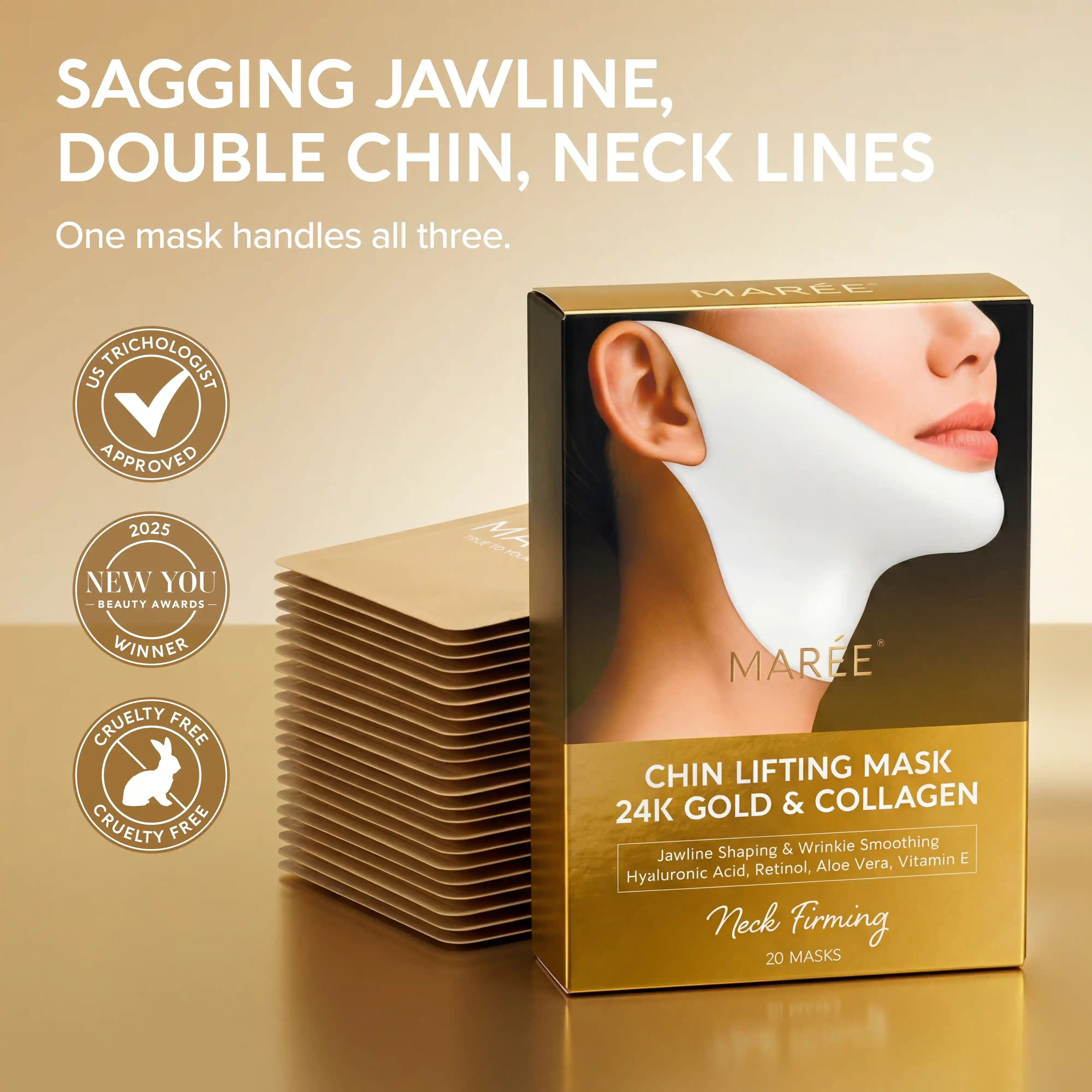 24K Gold V-Line Lifting Mask 20 PCS by Maree