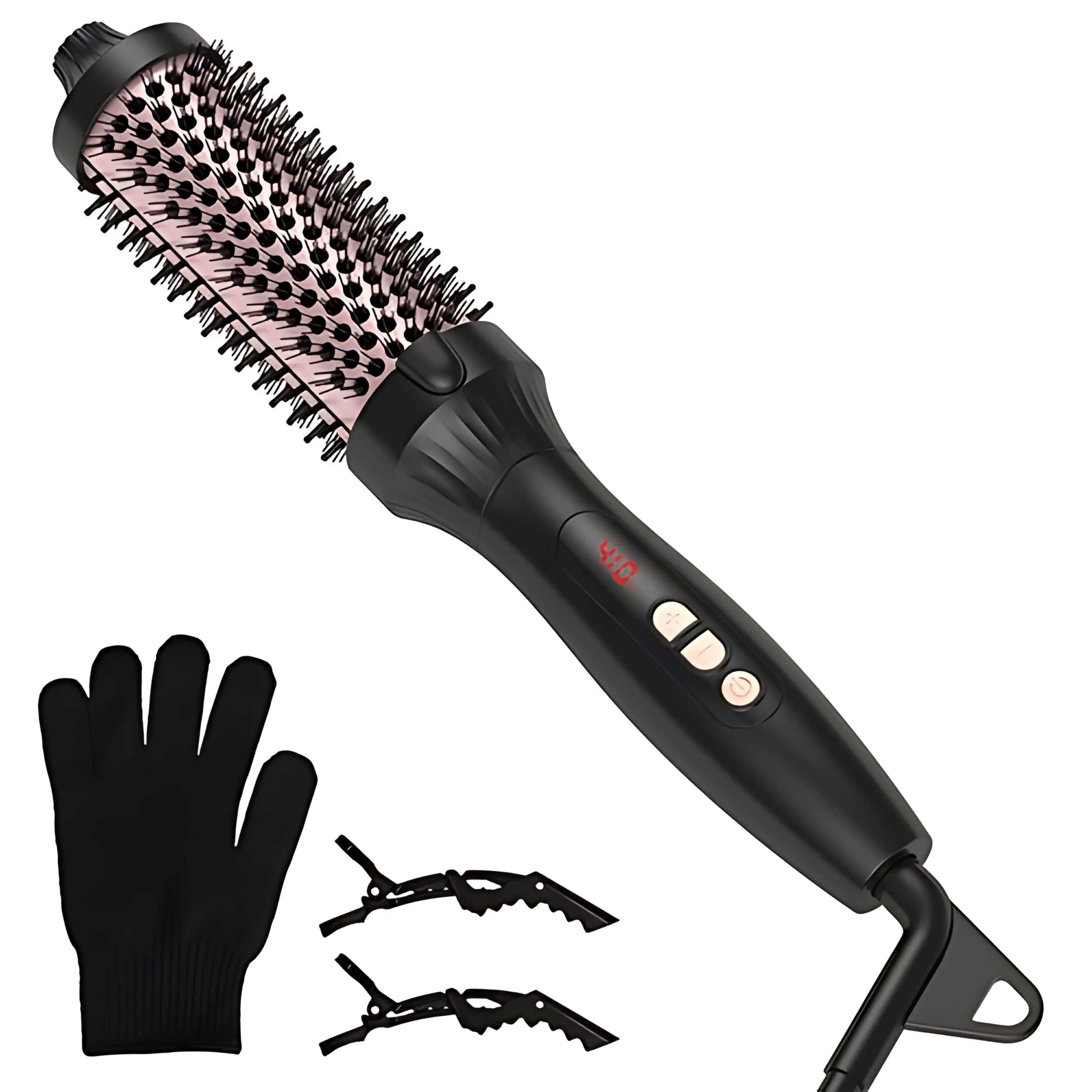 4-in-1 Hot-Air Brush: Curler, Dryer, Straightener for All Hair Types by VYSN