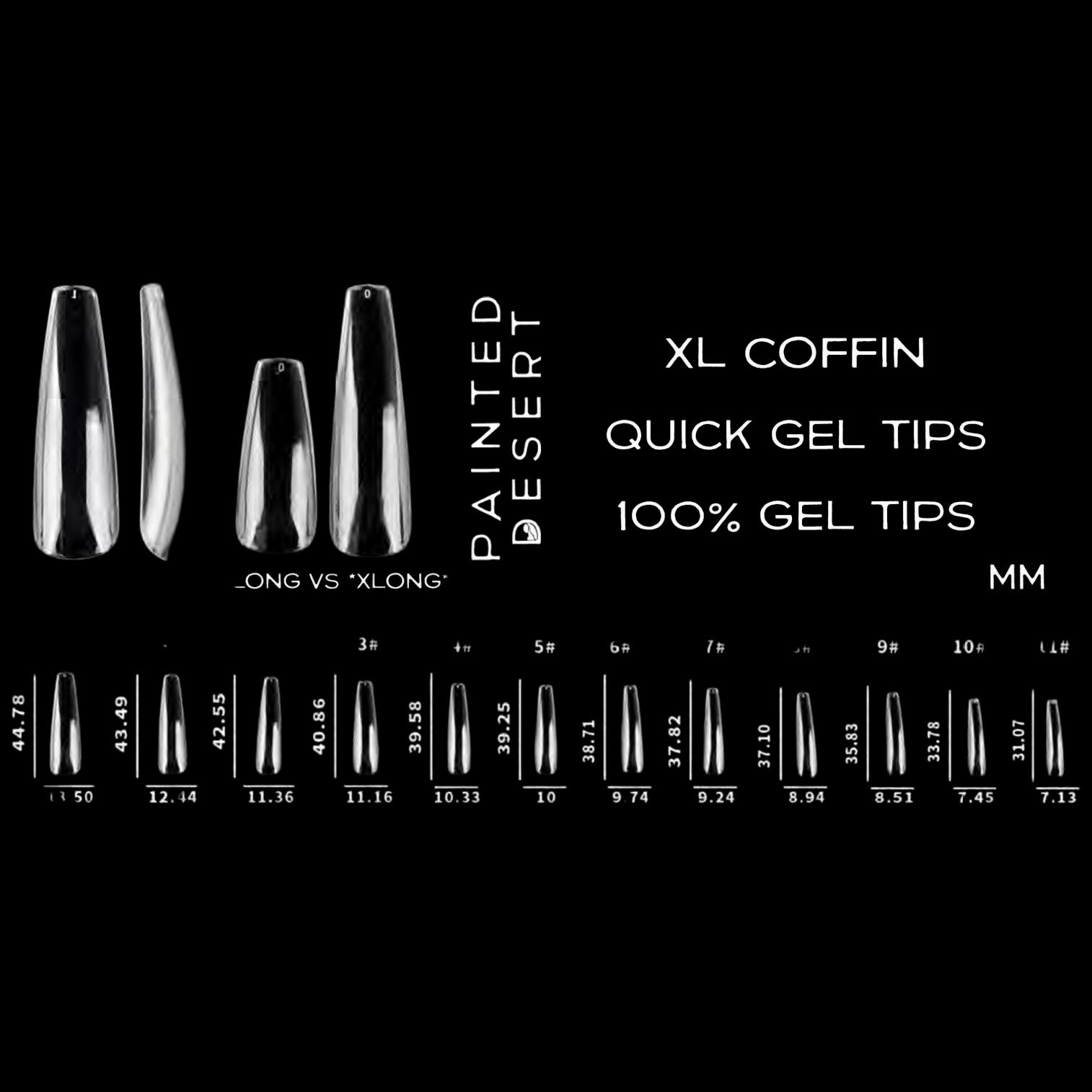 XL Coffin Quick Gel Tips by Painted Desert