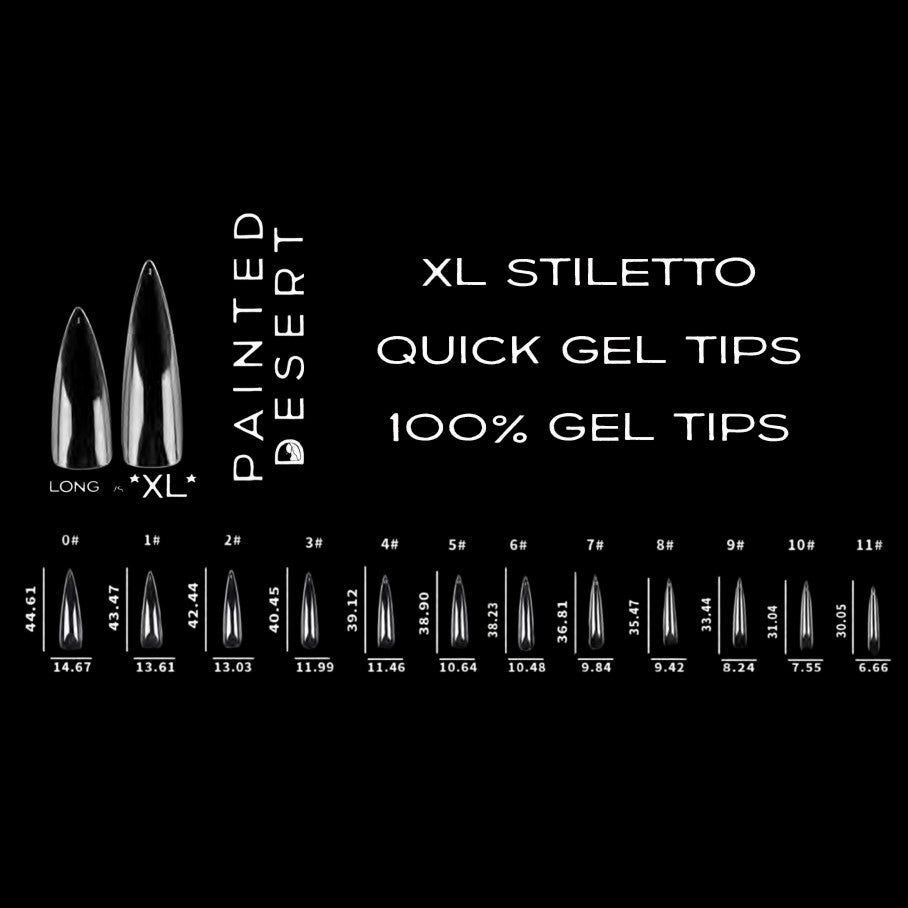 XL Stiletto Quick Gel Tips by Painted Desert