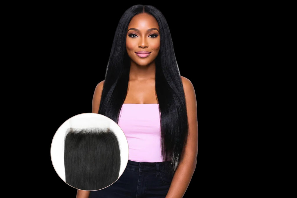 Yaki Straight 5x5 HD Lace Human Hair Closure by Private Label