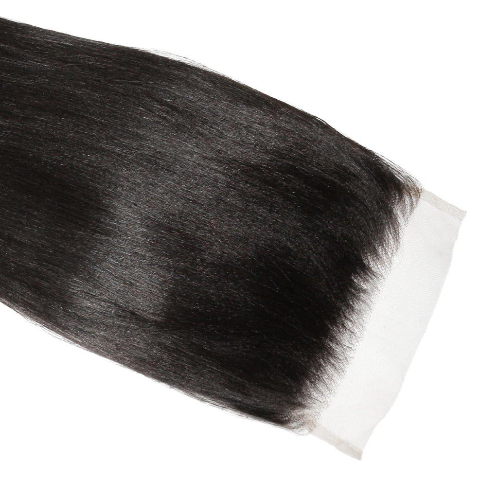 Yaki Straight 6x6 HD Lace Human Hair Closure by Private Label