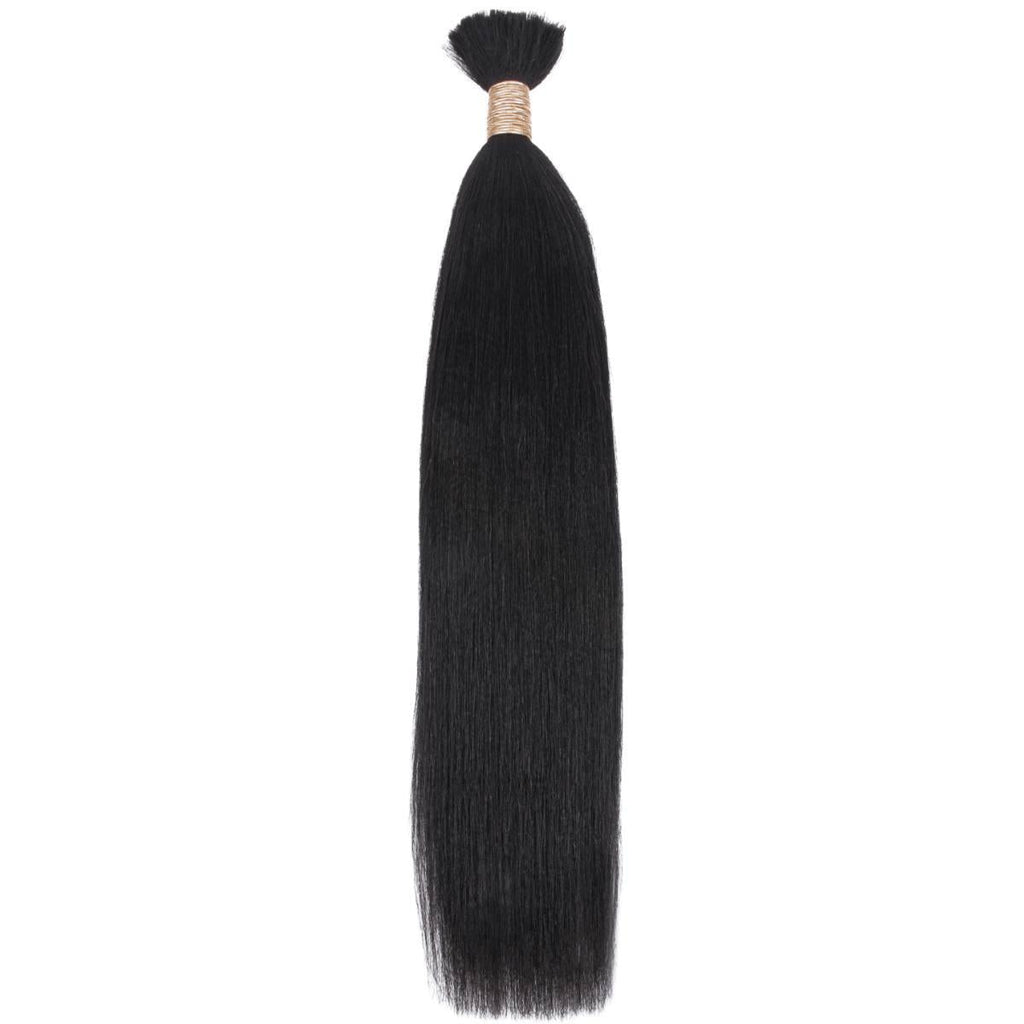 Yaki Straight Bulk 100% Human Braiding Hair by Private Label