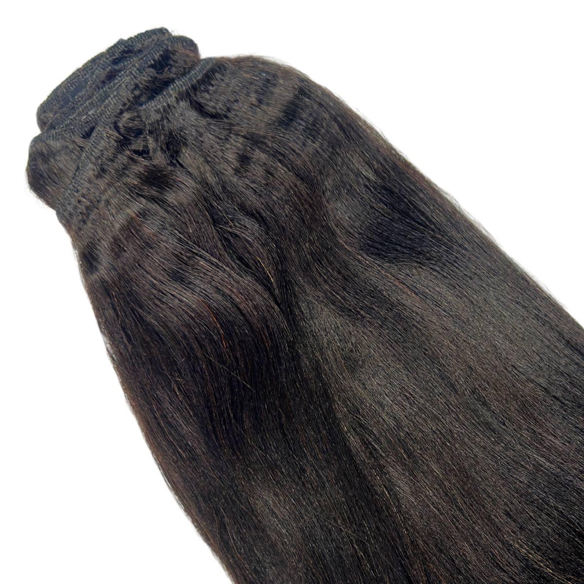 Yaki Straight Clip-In 100% Human Hair Extensions by Private Label